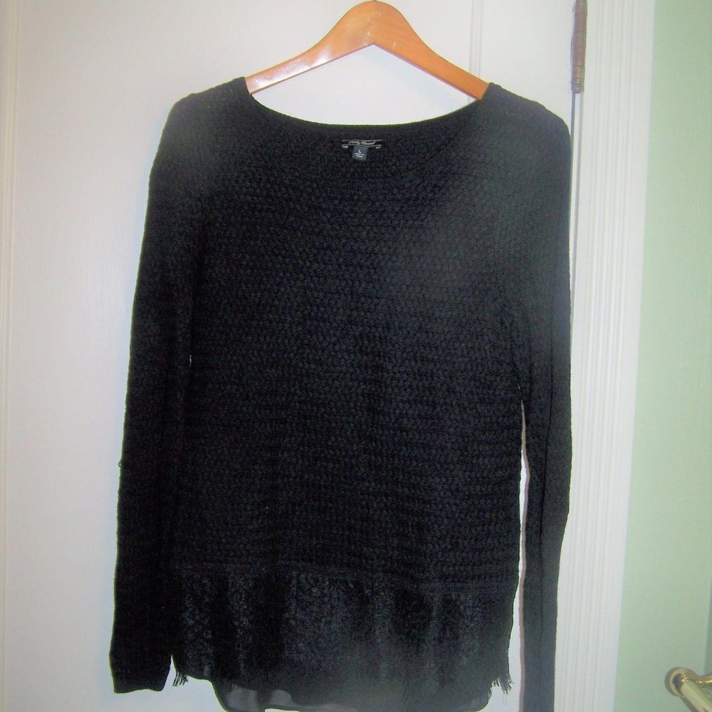Lucky Brand Sweater Tunic Lace L